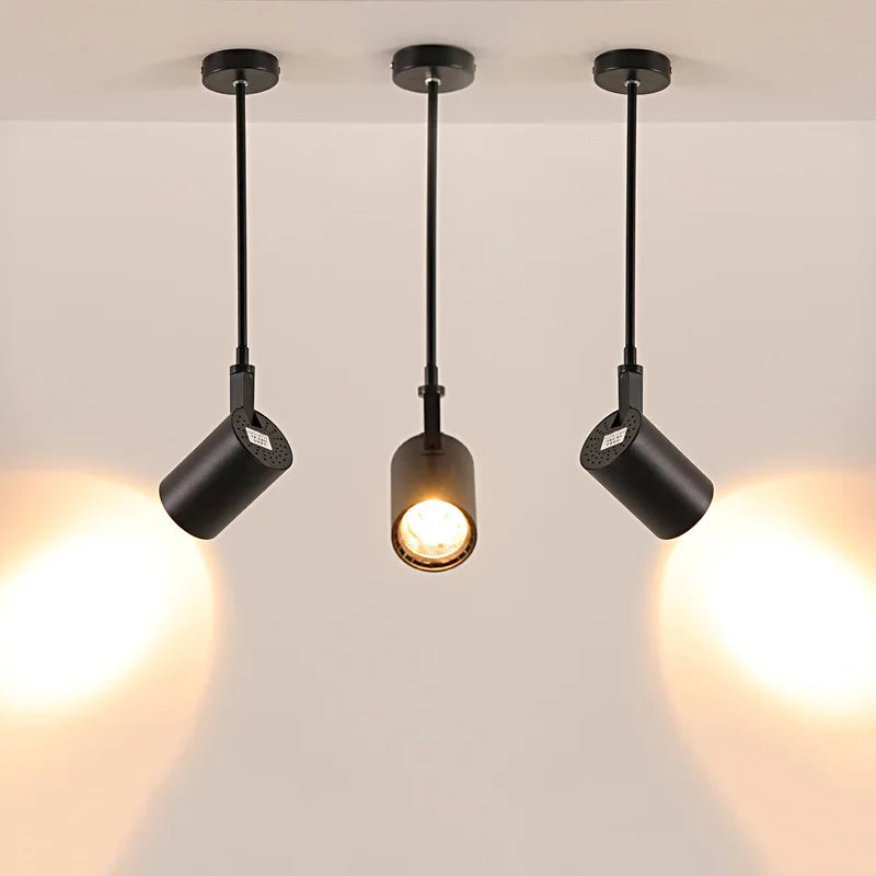 Plafonnier — Télescopique LED pour magasin et galerie d'art sur rail