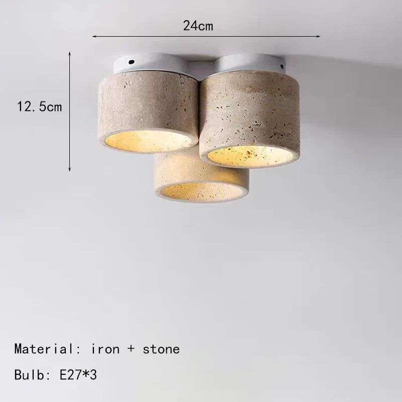 Plafonnier — En marbre naturel lampe suspendue pierre