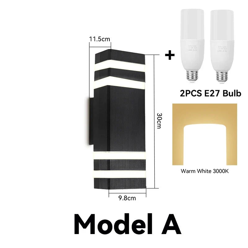 Applique murale — Décor applique murale LED lampes extérieures applique étanche externe escaliers éclairage chambre salon luminaire maison lampe décorative mur