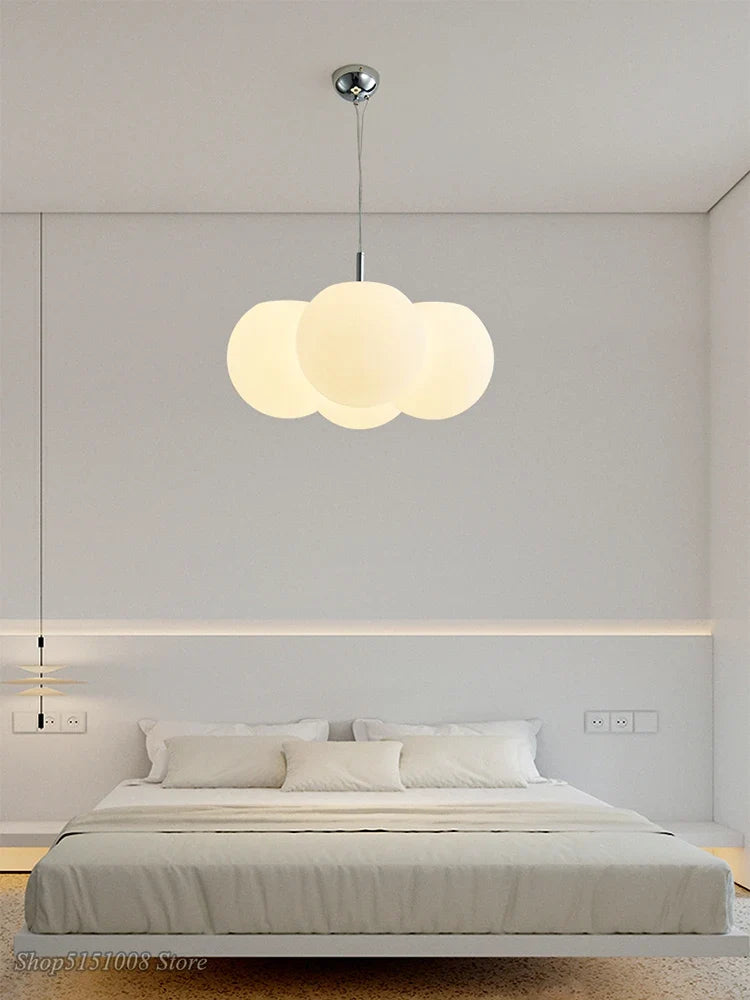 Plafonnier — Nordique minimaliste LED plafonnier chambre salon moderne chaud chambre d'enfants lampe créative acrylique lampe nuage art lustre