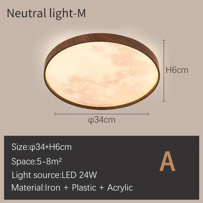 Plafonnier — Lune moderne LED à intensité variable