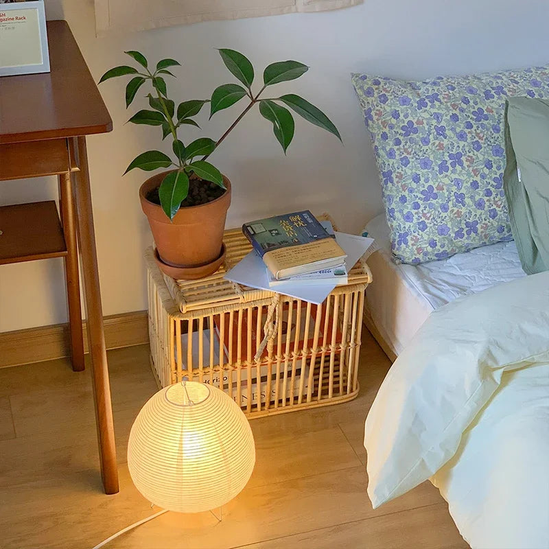 Lampe Japonaise Papier Gaël Lointain - Légèreté Visuelle & Esprit Serein