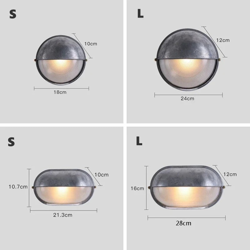 Applique murale — LED rétro industrielle étanche pour extérieur et jardin