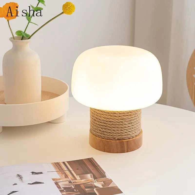 Suspension Wabi-sabi Jeanne Sillage en Corde de Chanvre et Verre