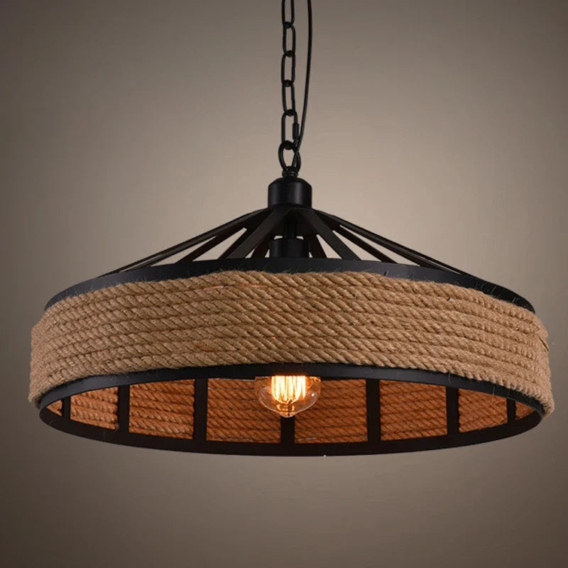 Suspension Vintage Éléonore Sillage en Corde de Chanvre