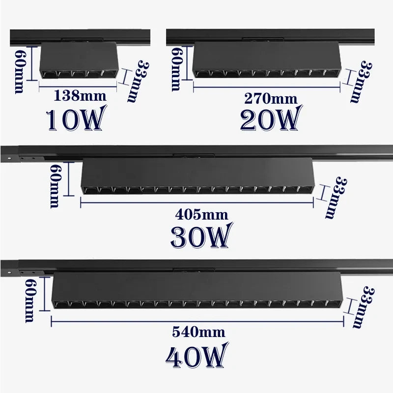 Plafonnier cree led rail éclairage pour magasins et intérieurs modernes Béryl Onde en Aluminium - Caractère & Élégance dans le Décor