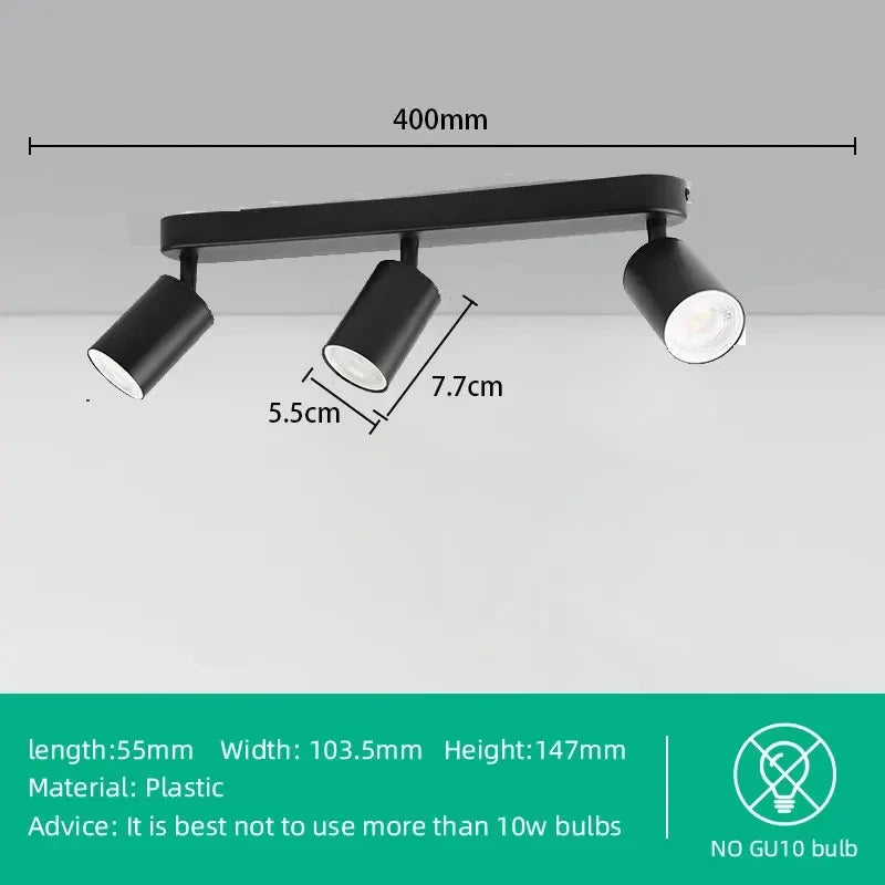 Spot — LED sur rail pour éclairage intérieur remplaçable