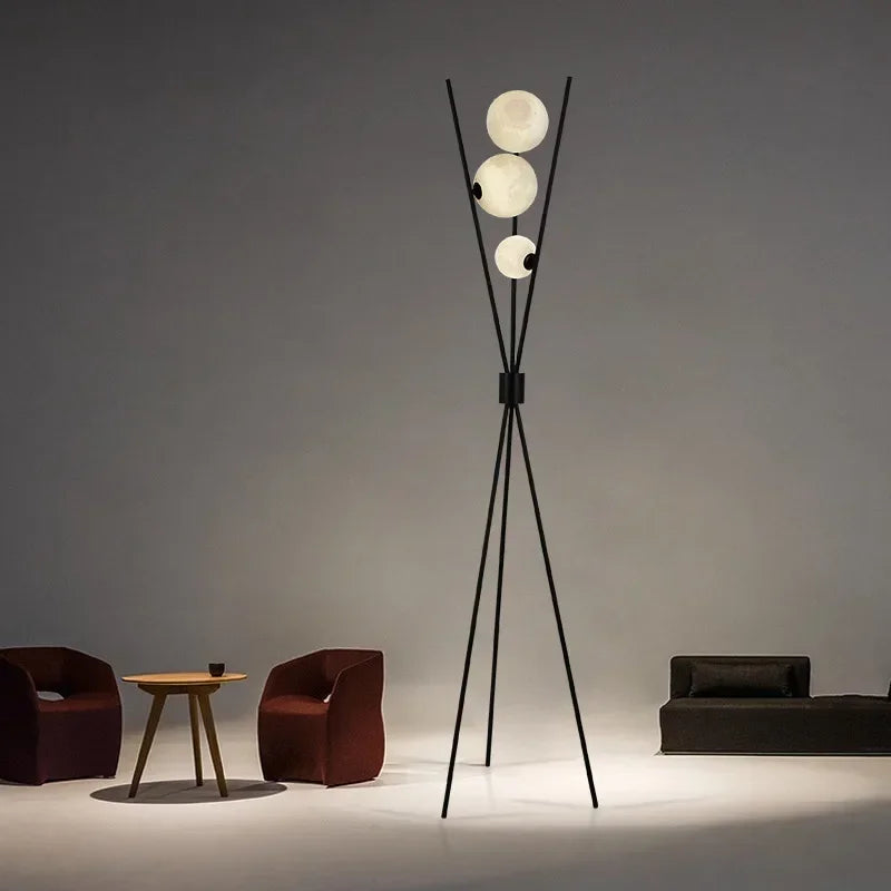Lampadaire — LED moderne boule de verre trépied lampe décorative