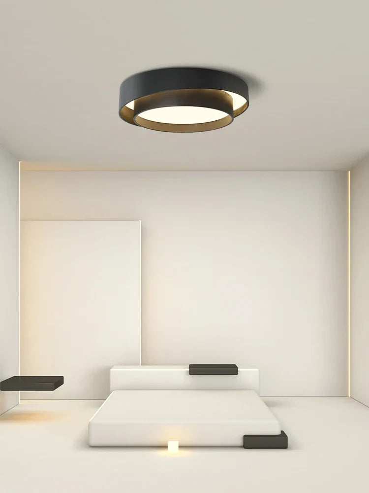 Plafonnier rond moderne led design pour divers espaces Olympe Clairval - Courbes Douces & Décor Équilibré