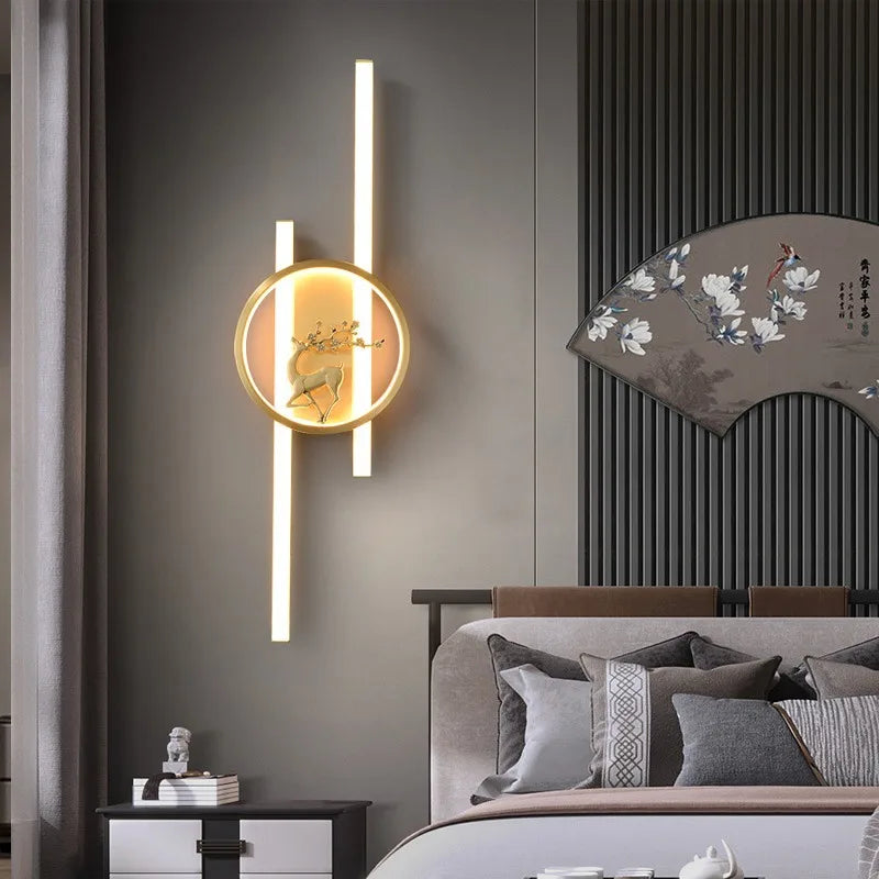 Applique murale — En cuivre style chinois pour éclairage intérieur