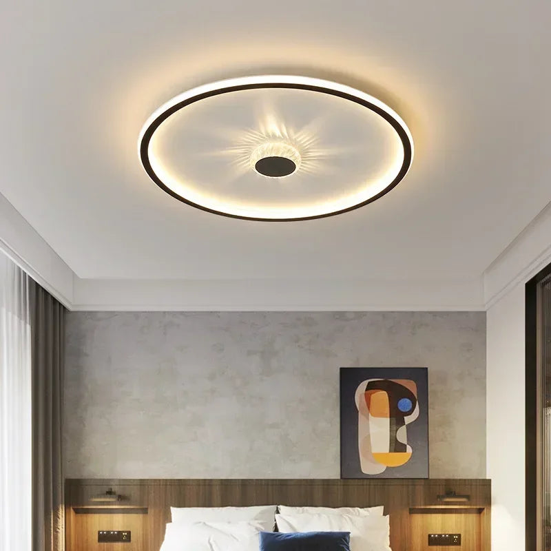 Plafonnier led moderne pour décoration intérieure élégante et lumineuse Évrard Clarté - Une Note Actuelle dans le Décor