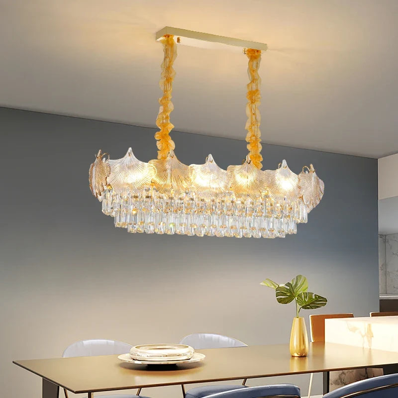 Lustre — En verre cristal design moderne pour intérieur élégant
