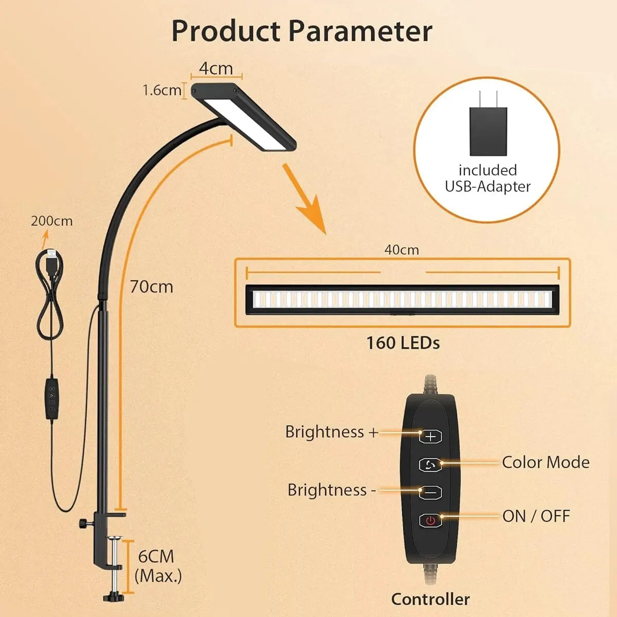 Lampe de bureau LED pour le bureau à la maison