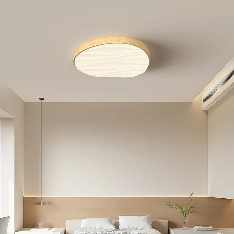 Plafonnier Led lumières pour chambre salon cuisine éclairage intérieur lumières Lampara Techo décor à la maison lampes intelligentes Élisa Épurelle en Bois - Esprit Naturel & Décor Chaleureux