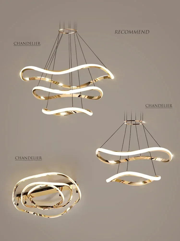 Lustre — LED nordique suspendu décorations de luxe pour maison