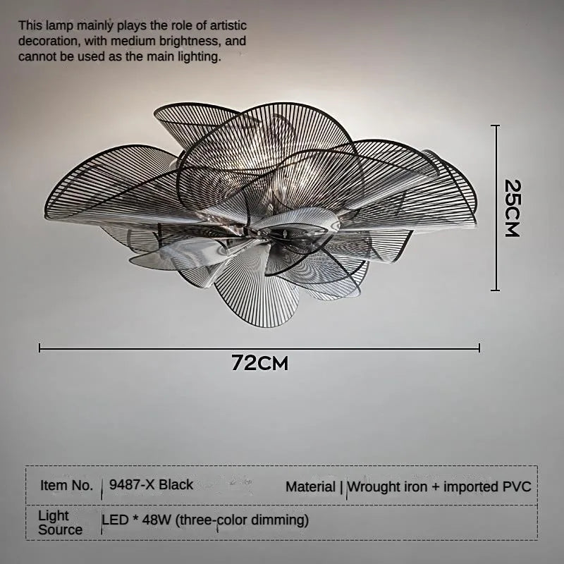Plafonnier LED en PVC noir pour chambre à coucher Valentine Éveil - Présence Décorative & Harmonie Intérieure