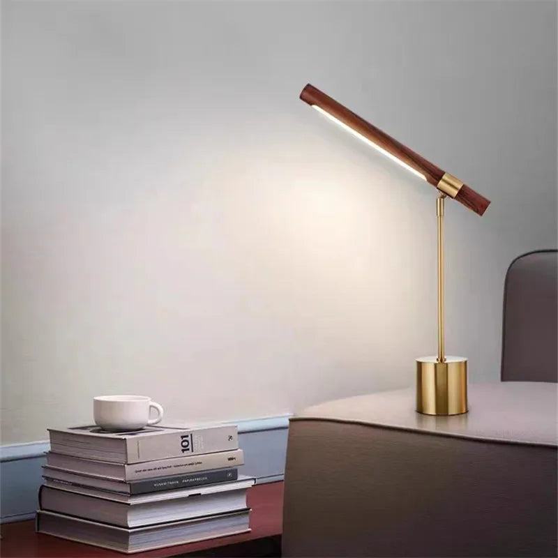 Lampadaire vintage design en bois et métal pour décoration intérieure – Aurélien