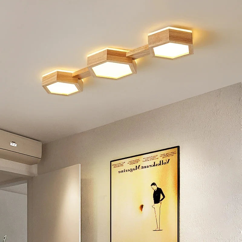 Plafonnier led en bois pour décoration intérieure moderne Tiphaine Halo - Esprit Naturel & Décor Chaleureux