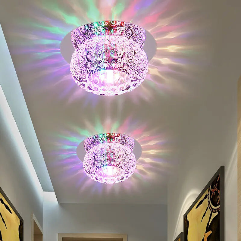 Plafonnier en cristal à led pour décoration moderne Cléa Écho - Une Note Scintillante dans le Décor
