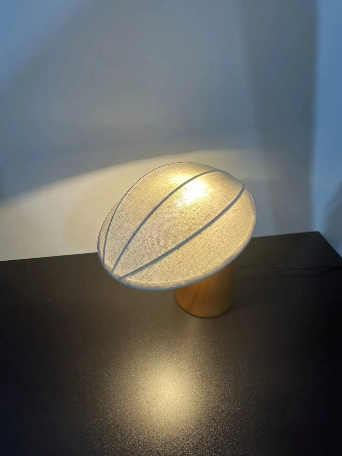 lampe de bureau en bois rétro vintage zen art décorative