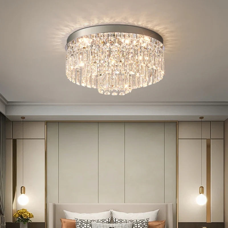 Plafonnier en cristal luxe style français atmosphère simple 2024 Maël Épure - Simplicité & Caractère au Quotidien