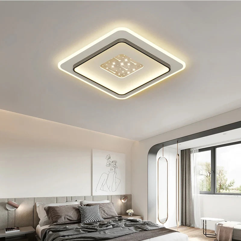 Lampe Plafond moderne à LEDs pour chambre cuisine étude éclairage salon luminosité réglable Led plafonnier luminaire Isaline Clairval - Une Note Actuelle dans le Décor