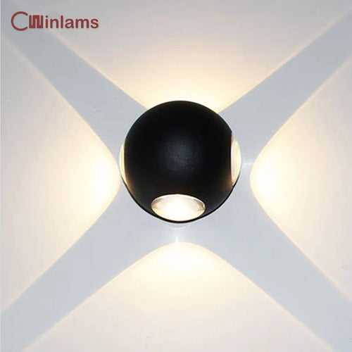 Applique murale — LED étoile et croix moderne étanche pour extérieur