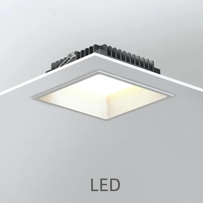Plafonnier — LED encastré à intensité variable carré