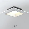 Plafonnier — LED encastré à intensité variable carré
