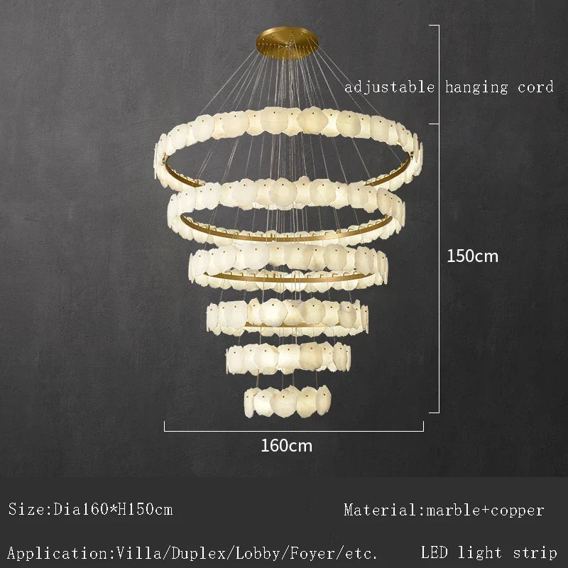 Lustre — En marbre naturel espagnol de grand luxe pour hôtel