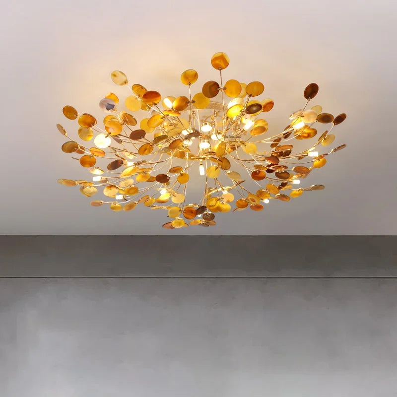 Plafonnier nordique en Agate de Jade naturel Gautier Horizon - Simplicité du Design & Décor Raffiné