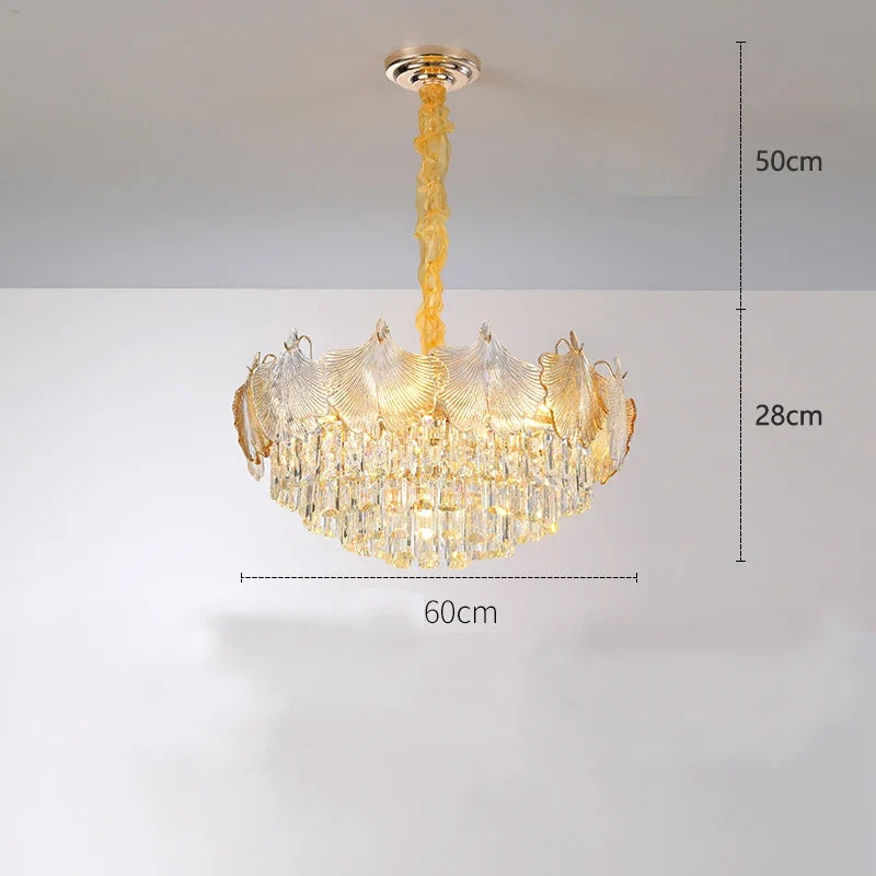 Lustre — En verre cristal design moderne pour intérieur élégant