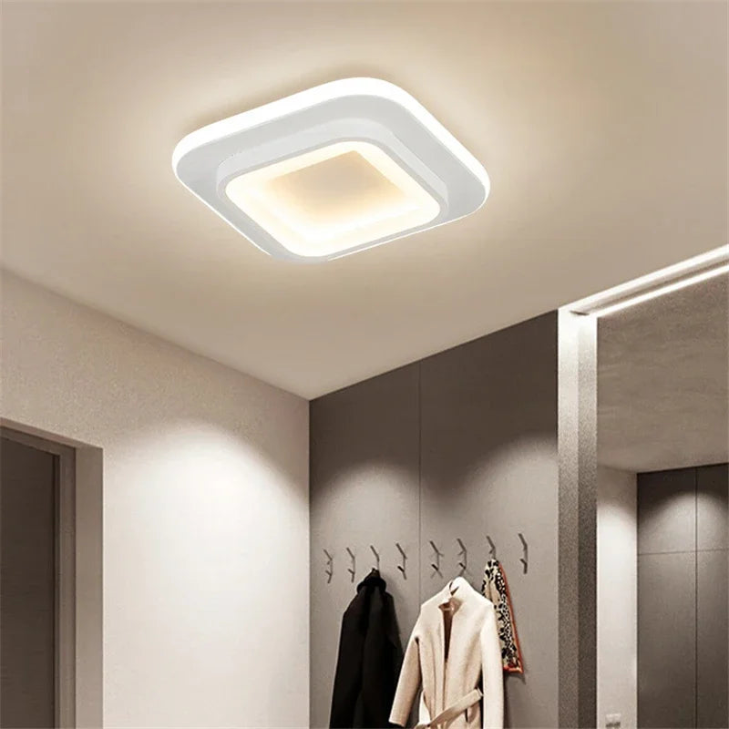 Plafonnier moderne à leds design rond ou carré pour décoration intérieure Léna Quintette - Courbes Douces & Décor Équilibré