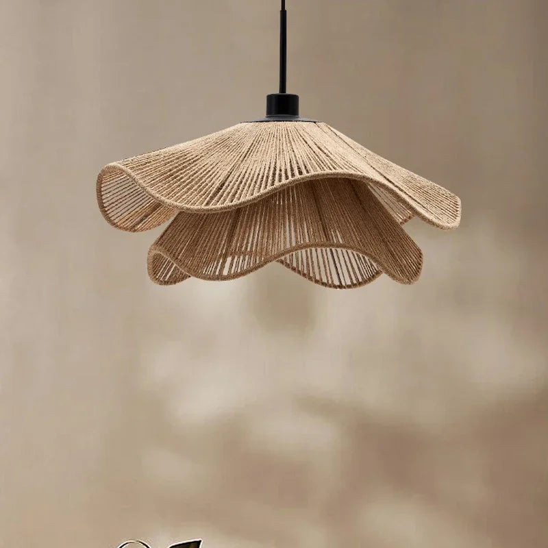 Suspension Vintage Flavie Brume en Corde