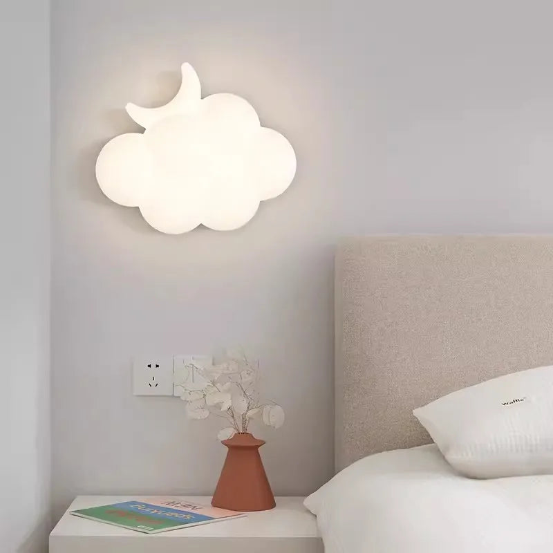 Applique murale — Nuage blanche lampe enfant design moderne et chaleureux