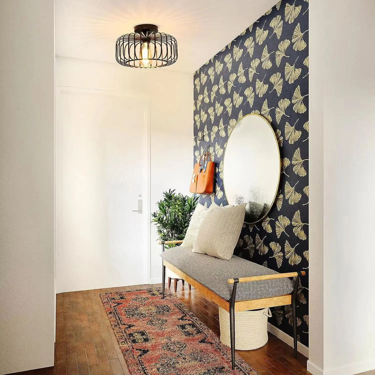 Plafonnier — Simple cage à oiseaux plafonnier intérieur chambre salon couloir plafonnier E26 lampes de restaurant luminaires décoratifs AC 110 V
