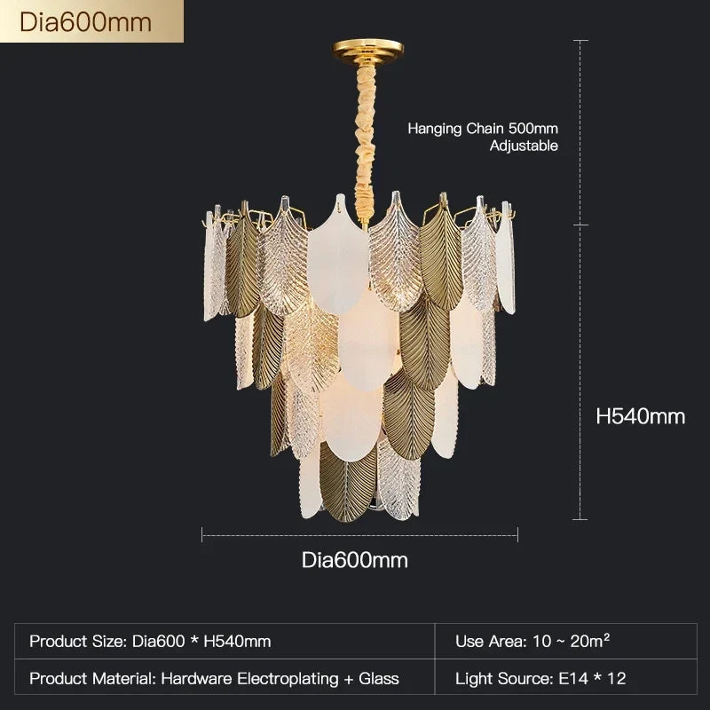 Lustre — Luxe postmoderne LED lustre éclairage E14 salon Villa hall grands lustres décoration de la maison en verre longue lampe suspendue