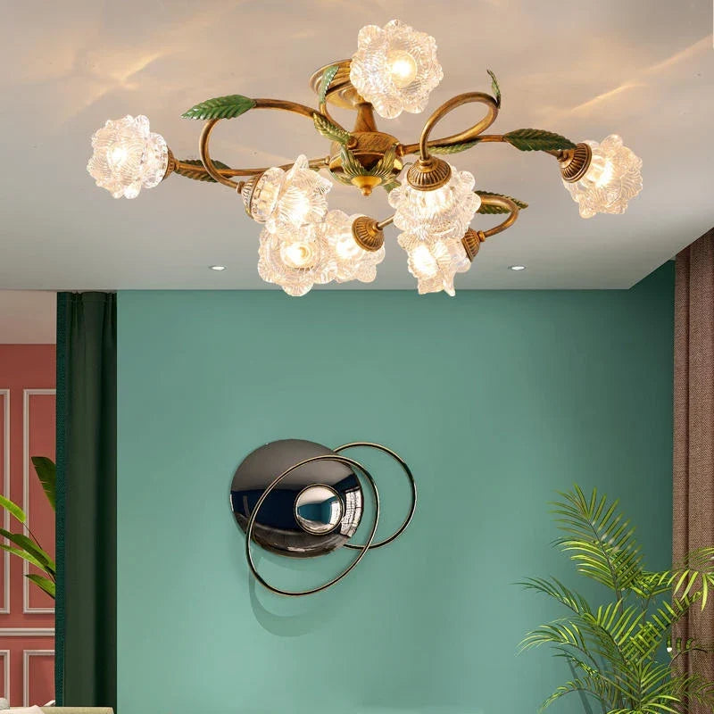 Plafonnier — LED blanc fleur campagne française déco intérieur Villa salon couloir style américain
