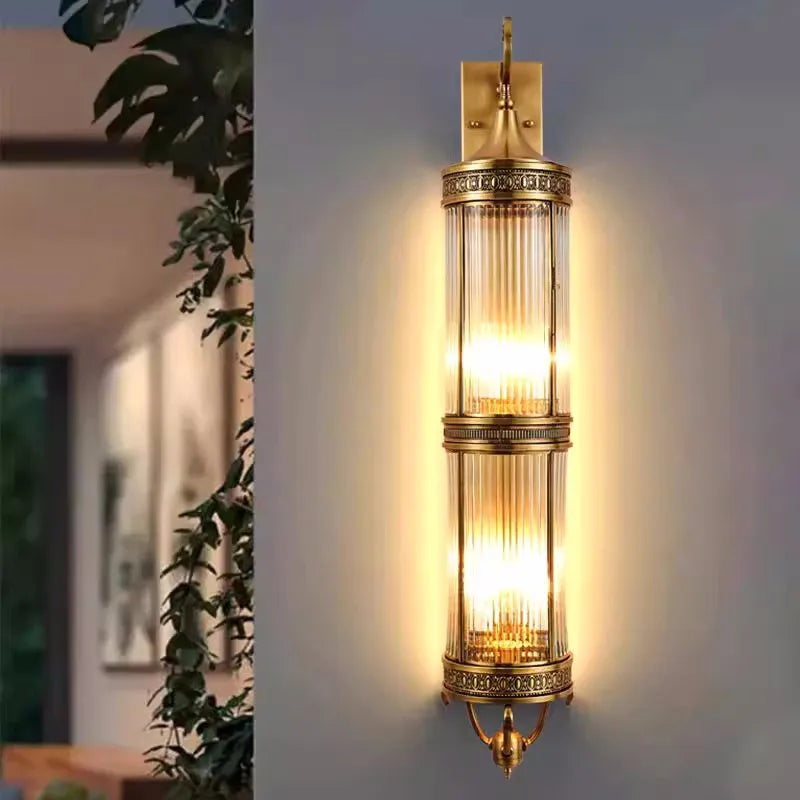 Applique murale — D'extérieur antique en cuivre étanche à LED