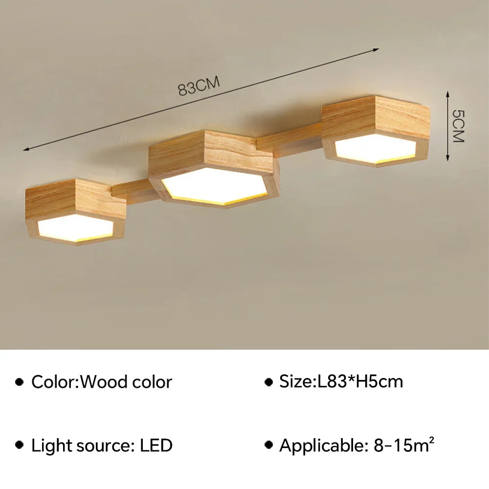 Plafonnier led en bois pour décoration intérieure moderne Tiphaine Halo - Esprit Naturel & Décor Chaleureux