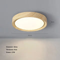 lampe circulaire simple style nordique grain de bois éclairage entrée balcon porche