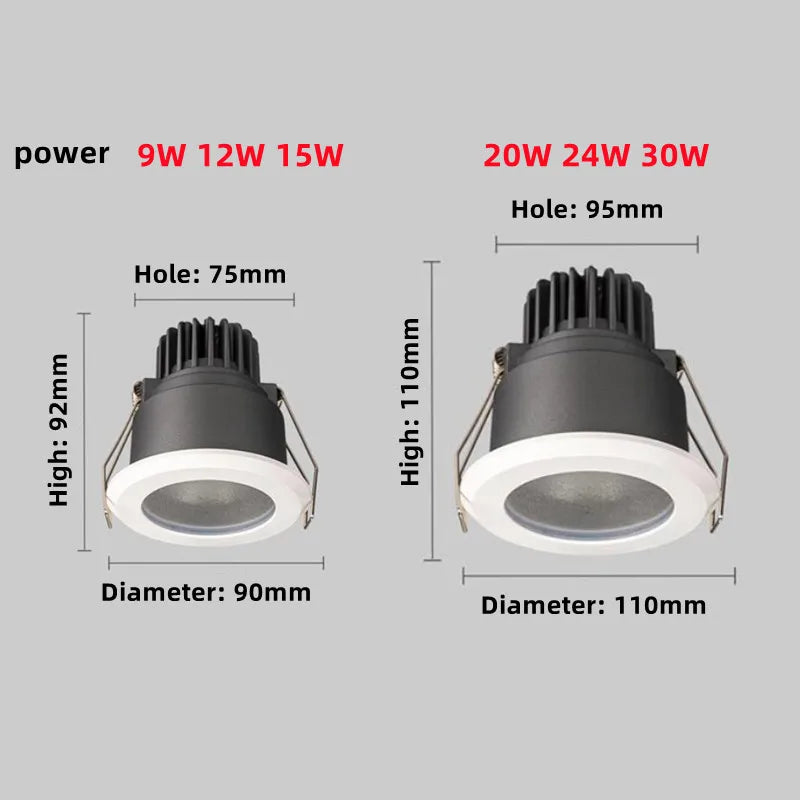 Spot — LED rond étanche en aluminium pour intérieur et extérieur