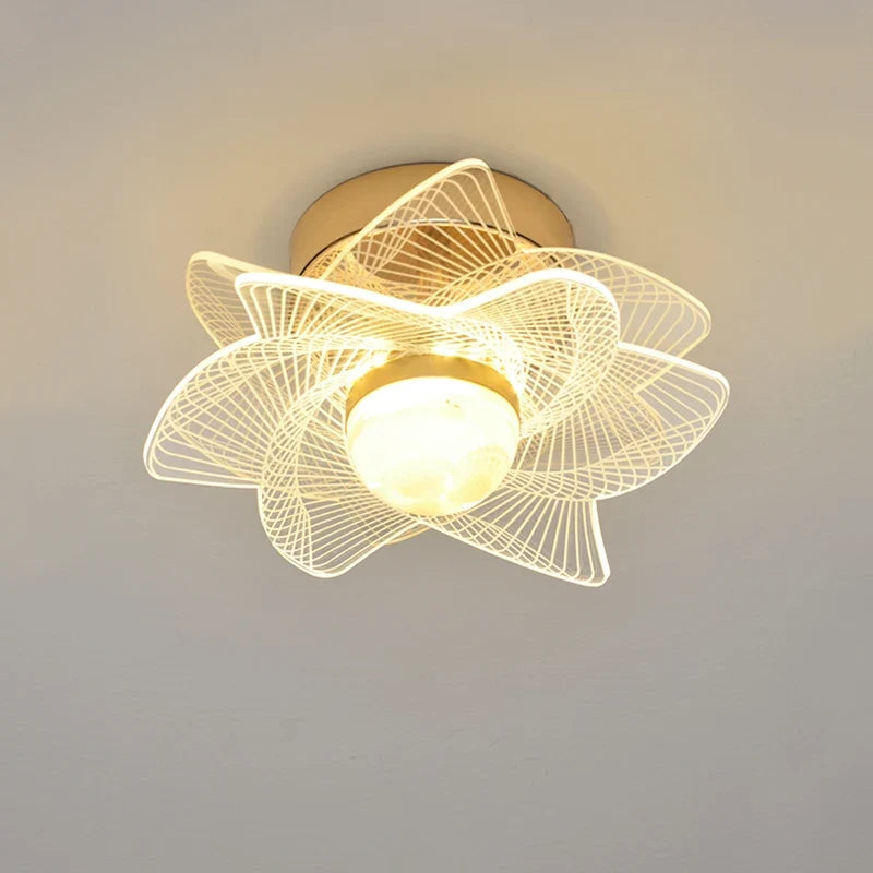 Plafonnier led moderne nordique pour intérieur et balcon Juliette Résonance - Lignes Épurées & Atmosphère Sereine