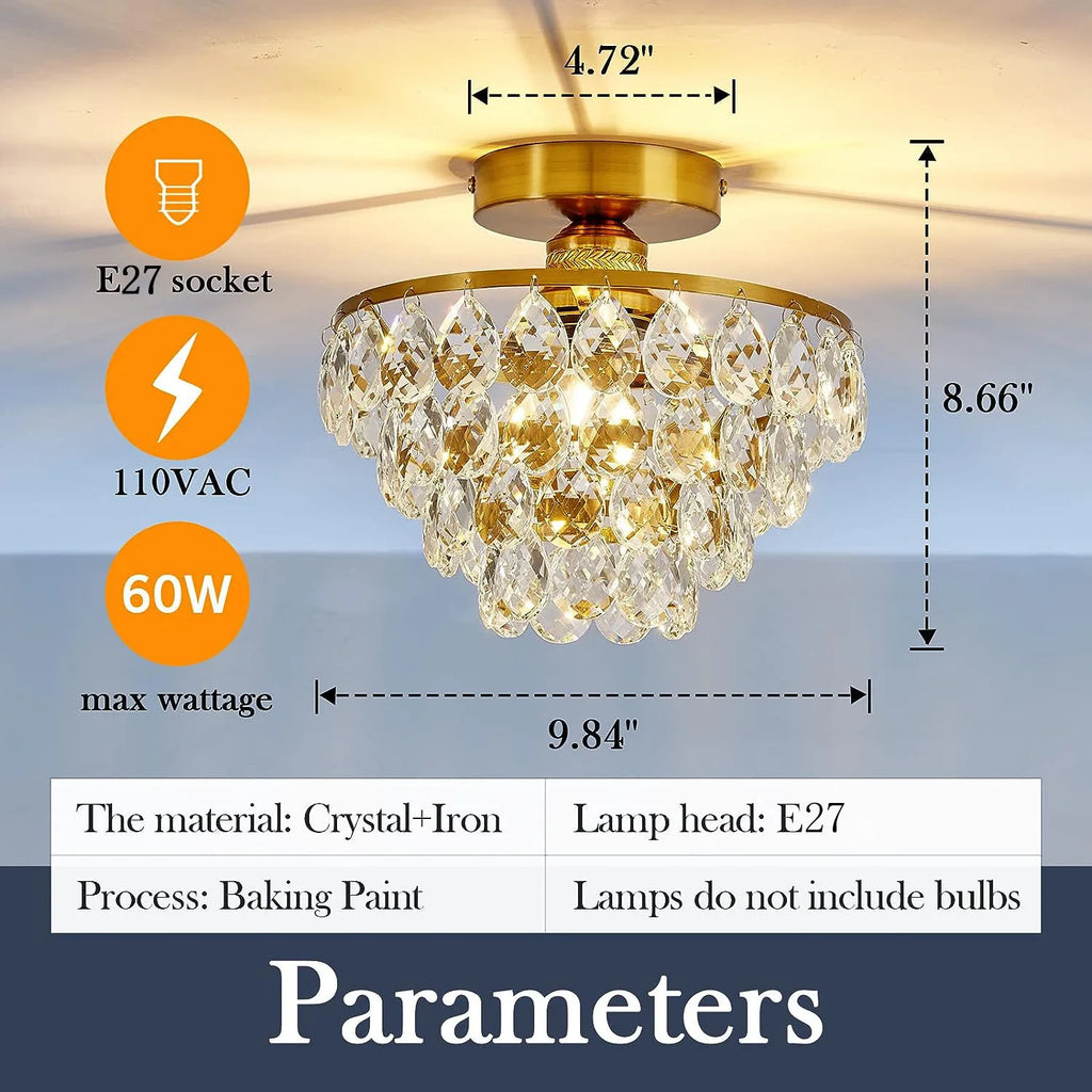 Plafonnier moderne en cristal pour intérieur élégant et raffiné Alix Résonance - Jeux de Reflets & Présence Raffinée