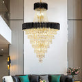 Lustre — En cristal de luxe pour éclairage élégant et moderne