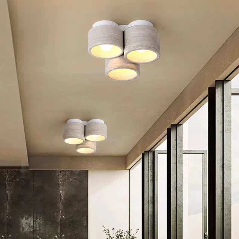 Plafonnier — En marbre naturel lampe suspendue pierre
