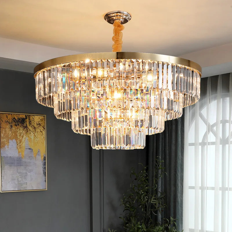 Lustre — En cristal luxe pour décoration intérieure et éclairage élégant