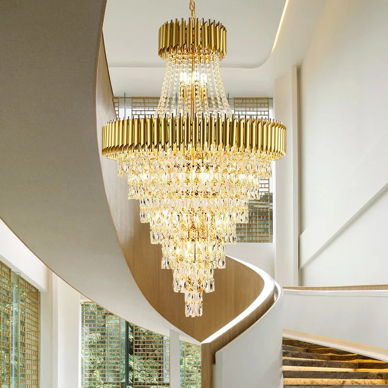 Lustre — En cristal de luxe pour éclairage élégant et moderne