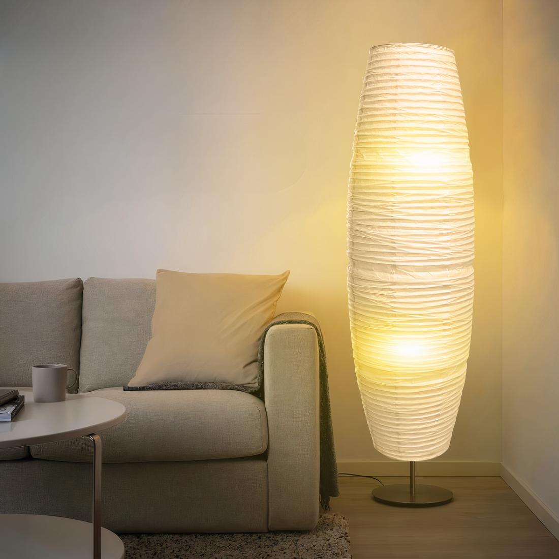 Abat-jour pour lampe sur pied style japonais en papier – Névaline