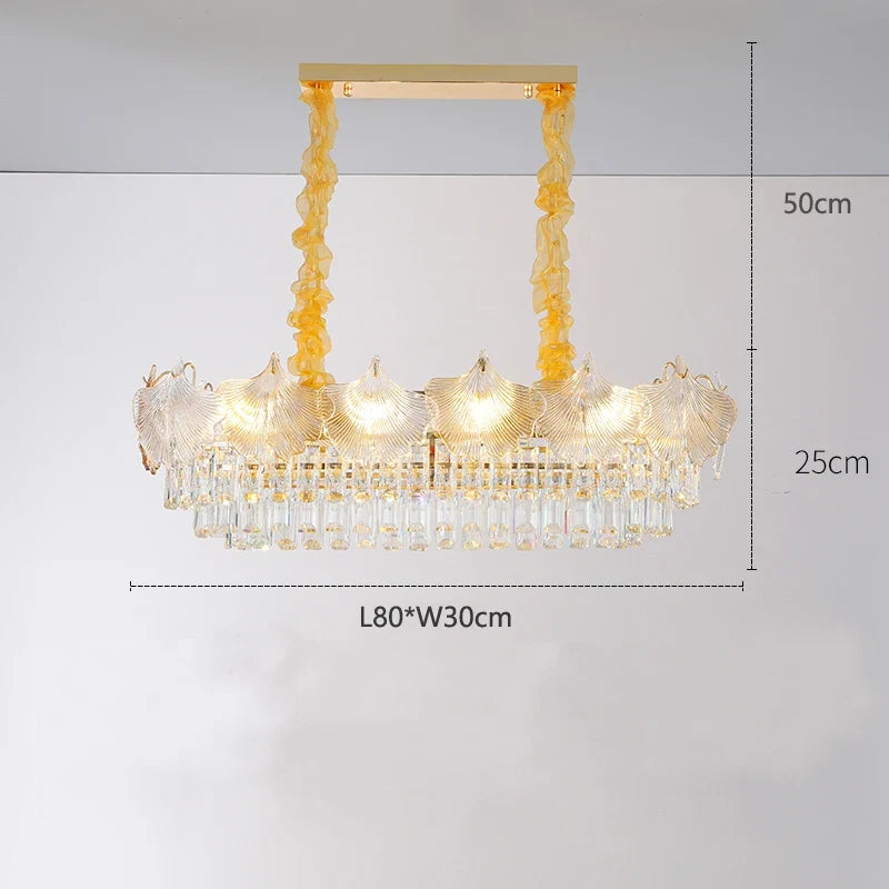 Lustre — En verre cristal design moderne pour intérieur élégant